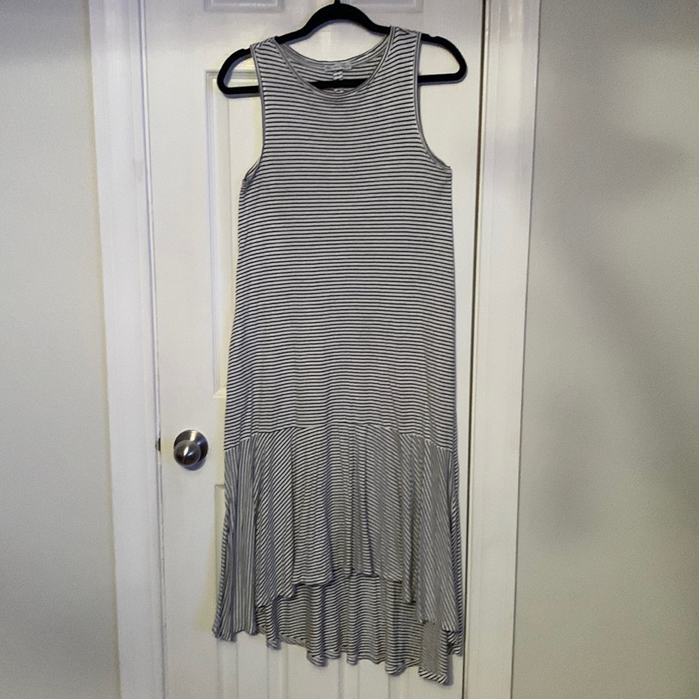 Zara Hi-Low White with Black Dress Size S